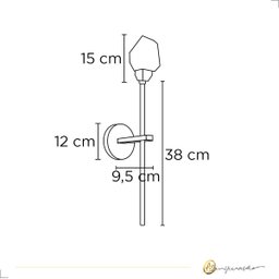 Luminaria Arandela Dourada Parede Cristal Led Quarto Sala - 4