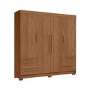 Ver imagem 1 de Guarda Roupa Roupeiro Casal 4 Portas 6 Gavetas Irati 4.6 Jatoba Santos Andirá