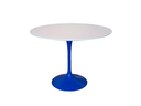 Ver imagem 2 de Mesa de Jantar Saarinen Redonda 120 Cm Tampo Laca Branca Base Azul - Azul