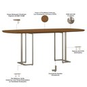 Ver imagem 3 de Mesa Retangular Alina 200cm Cinamomo Champanhe com 8 Cadeiras Barcelona N01 Couríssimo Preto Linho