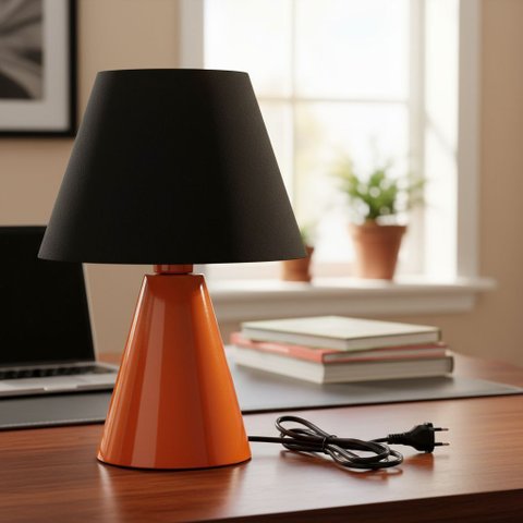 Abajur Luminária de Mesa Clássica Cone Decoração Iluminação Casa Sala Quarto Escritório