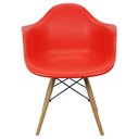 Ver imagem 3 de Kit 4 Cadeiras Charles Eames Eiffel com Braço - Vermelho