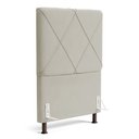 Ver imagem 1 de Cabeceira Cama Box Solteiro Mel 90cm com Frame Sintético Bege - Desk Design