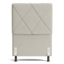 Ver imagem 2 de Cabeceira Cama Box Solteiro Mel 90cm com Frame Sintético Bege - Desk Design