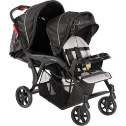 Carrinho de Bebê Gêmeos Galzerano Denver Duo - Preto - 1