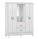 Ver imagem 3 de Cômoda Astral e Guarda Roupa Casal Lord Branco Flex - Demóbile