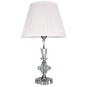 Abajur de Mesa Toque Cristal Vidro Decorativo Hambiente Hall Sala Quarto Luminária LED e Cúpula
