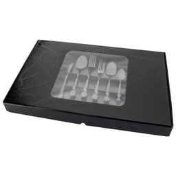 Faqueiro 72 Peças Cor Preto em Aço Inox - Talheres Sofisticados e Modernos em sua Mesa Gourmet - 1