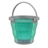 Kit 3 Baldes Retrátil de Silicone Flexível Plástico Prático e Resistente de 5 e 10 Litros Verde - 4