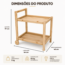 Ver imagem 7 de Carrinho de Bebidas com Adega Prateleira p/ Vinhos Elegante