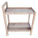 Ver imagem 2 de Carrinho de Bebidas com Adega Prateleira P/ Vinhos Elegante Technox Marron