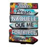 Placa Decorativa de Parede em Madeira - Tudo Posso Naquele que me Fortalece - 1