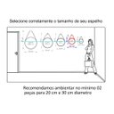 Ver imagem 3 de Espelho Adnet Branco com Alça de Corrente 30 cm Diâmetro