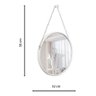 Espelho Adnet Branco com Alça de Corrente 30 cm Diâmetro - 2