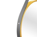 Ver imagem 3 de Espelho Decorativo Adnet Amarelo Alça Courino Preta 20 Cm Redondo Amarelo/preto, 20 Cm