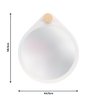Espelho Decorativo Adnet Flat Branco Off White 40 cm Redondo Branco, 40 cm - 5