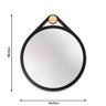 Espelho Decorativo Adnet Flat Preto 40 cm Redondo Preto, 40 cm - 5