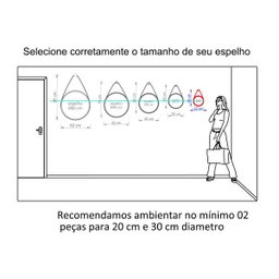 Espelho Decorativo Adnet Marrom Alça Courino Rajado 20 Cm Redondo Marrom/rajado, 20 Cm - 5