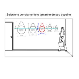 Espelho Decorativo Adnet Preto Alça Courino Rajada 40 cm Redondo Preto/Rajado, 40 cm - 9