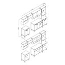 Ver imagem 5 de Armário Cozinha Completa 323cm 8 Peças com Tampo e Puxador Concha Cor Mel Torino Móvel Bento