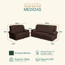 Ver imagem 2 de Conjunto de Sofá 2,00 X 1,50m 3 e 2 Lugares Suede Filadélfia