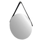 Ver imagem 5 de Espelho Decorativo Adnet Vintage Alça Courino Preto 50 cm Redondo