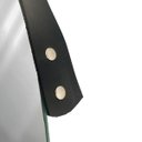 Ver imagem 3 de Espelho Decorativo Adnet Vintage Alça Courino Preto 50 cm Redondo