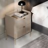 Conjunto Mesa Cabeceira para Quarto Conect 100% Mdf 45cm Pés Moderno Dourado - 4