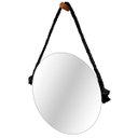 Ver imagem 3 de Espelho Decorativo Adnet Vintage Alça Sisal Black 60 cm Redondo 60 cm