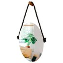 Ver imagem 1 de Espelho Decorativo Adnet Vintage Alça Sisal Black Oval 60x40 cm 40 x 60 cm Oval