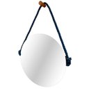 Ver imagem 3 de Espelho Decorativo Adnet Vintage Alça Sisal Blue 60 cm Redondo 60 cm