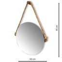 Ver mais imagens de Espelho Decorativo Adnet Vintage Alça Sisal Yellow 60 cm Redondo 60 cm