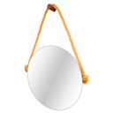 Ver imagem 3 de Espelho Decorativo Adnet Vintage Alça Sisal Yellow 60 cm Redondo 60 cm