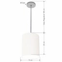 Ver imagem 2 de Lustre Luminária Pendente Vivare Free Lux Pe-4103cz Cúpula em Tecido 15x20cm