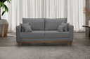 Ver imagem 2 de Kit Sofá 3 Lugares E 2 Poltronas Beny - Suede Grafite