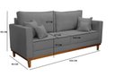Ver imagem 6 de Kit Sofá 3 Lugares E 2 Poltronas Beny - Suede Grafite