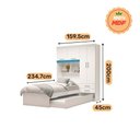 Ver imagem 4 de Guarda Roupa Solteiro com Bicama 4 Portas 2 Gavetas e Bau Milena Acp Móveis Branco/azul