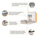 Ver imagem 3 de Guarda Roupa Solteiro com Bicama 4 Portas 2 Gavetas e Bau Milena Acp Móveis Branco/azul