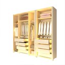 Ver imagem 6 de Guarda-Roupa Modulado Reflecta Innova 6 Portas 262,2cm x 240cm Mod 011 100% MDF Bege/Off White