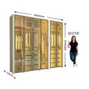 Ver imagem 4 de Guarda-Roupa Modulado Reflecta Innova 6 Portas 262,2cm x 240cm Mod 011 100% MDF Bege/Off White