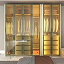 Ver mais imagens de Guarda-Roupa Modulado Reflecta Innova 6 Portas 262,2cm x 240cm Mod 011 100% MDF Bege/Off White