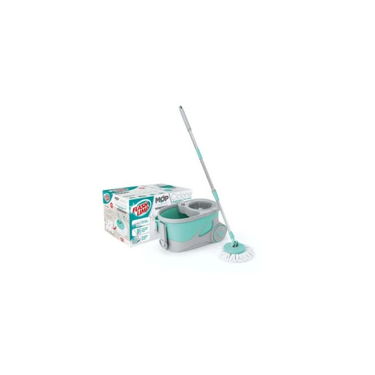 Mop Giratório Ciclone Com Rodas Mop7290 Limpeza Flash Limp
