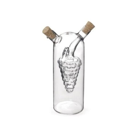 Galheteiro 2 Em 1 Vidro Borossilicato 250ml 50ml Óleo Vinagre Mimo Style