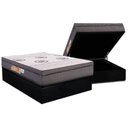 Ver imagem 1 de Cama Box Baú Casal: Colchão Anatômico Polar D28 Orthopremium Grey + Base Crc Suede Black (138x188