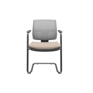 Cadeira Fixa Brizza Plaxmetal Aproximação Tela Cinza Assento Fendi T87