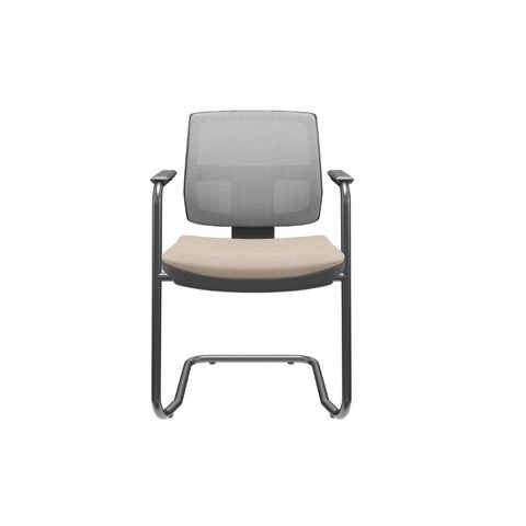 Cadeira Fixa Brizza Plaxmetal Aproximação Tela Cinza Assento Fendi T87