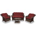 Ver imagem 1 de Conjunto de Sofás Fibra Sintética Nairóbi - 1 Sofá 2 L + 2 Poltronas + 1 Mesa Centro - Tecido Duna V