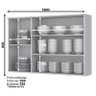 Cozinha Completa Americana 10 Peças Branco - Móveis Henn - 5