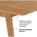 Ver imagem 3 de Mesa de Jantar Elegance Jcm Movelaria Cinamomo 1,60 M