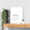 Ver imagem 2 de Quadro Minimalista Coffee - Dictionary 24x18cm - com Vidro:moldura Preta